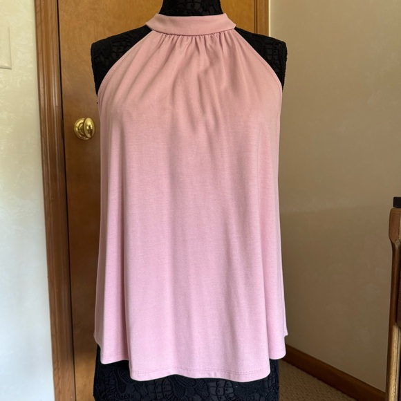 Gibson Soft Pink Rosewood Sleeveless Halter Relaxed Fit Top Medium - Picture 10 of 14